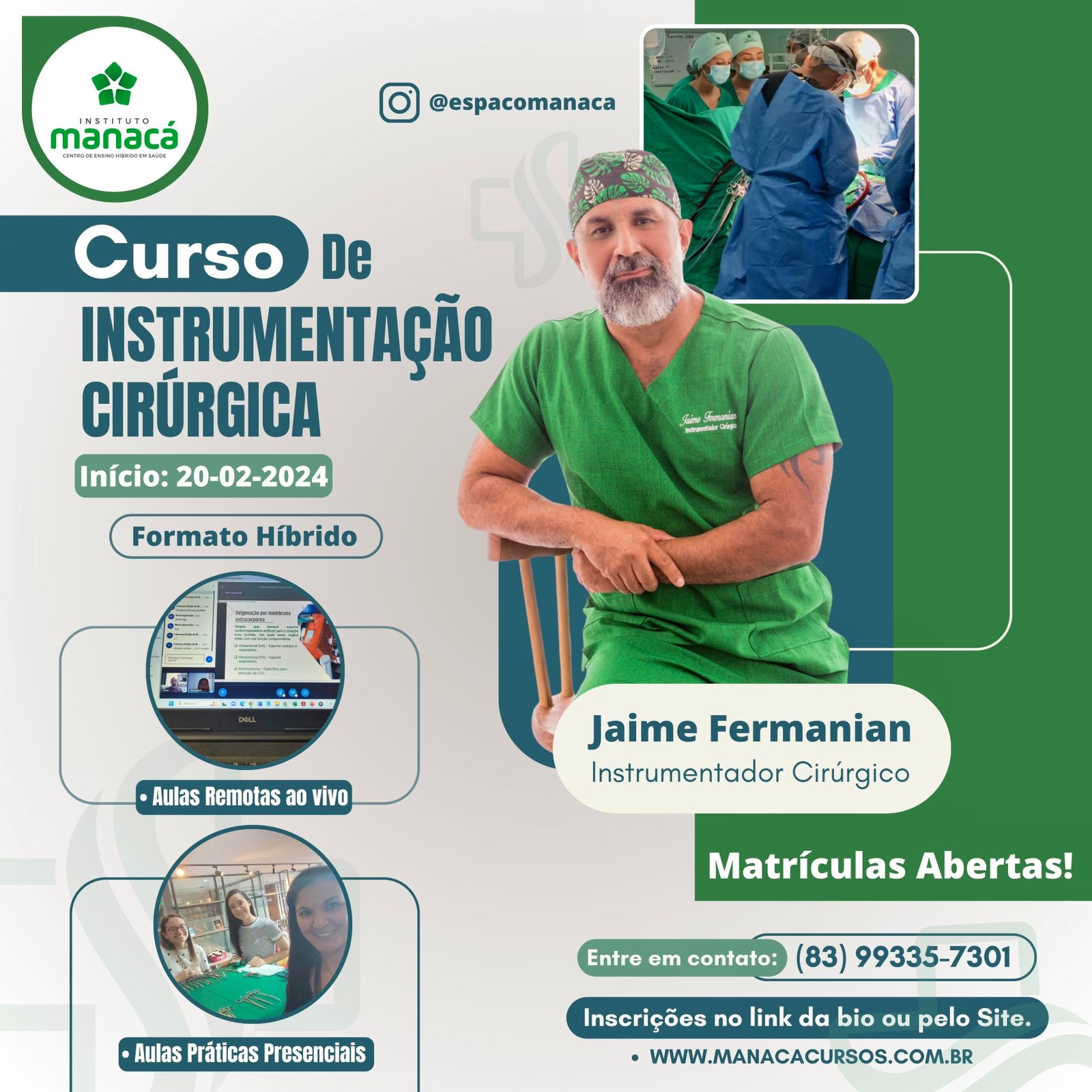 CURSO DE INSTRUMENTAÇÃO CIRÚRGICA 24.1 - Espaço Manacá - Centro de ...